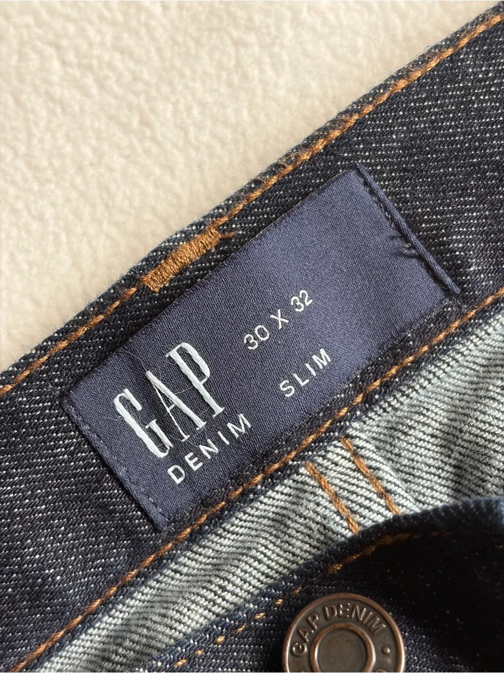 GAP Denim Slim Straight Jeans Men’s 30x32 Dark Wash Slim Fit